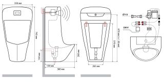 Писсуар подвесной Laguraty Sensor AR 636 белый